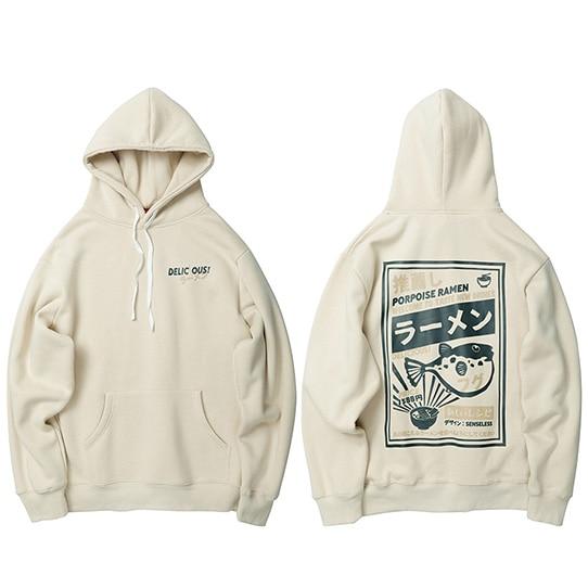 Hoodie style Japonais Beige XL