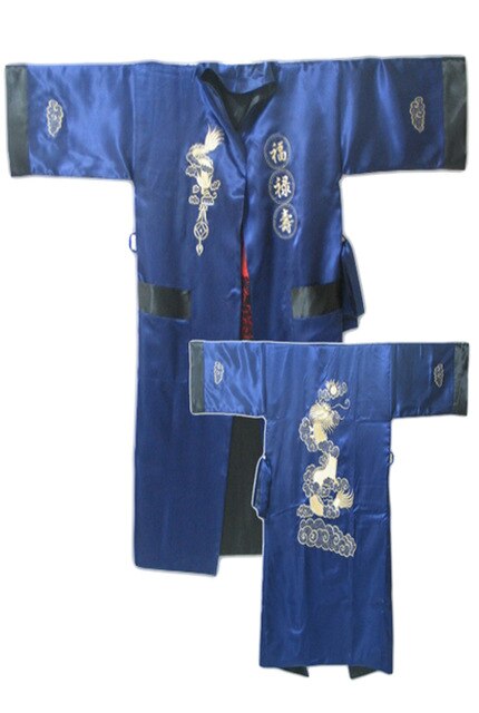 Kimono Japonais Femme Nuit Bleu Marine Taille Unique