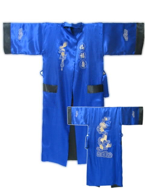 Kimono Japonais Femme Nuit Bleu Taille Unique