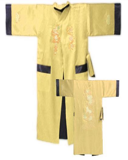 Kimono Japonais Femme Nuit Jaune Taille Unique