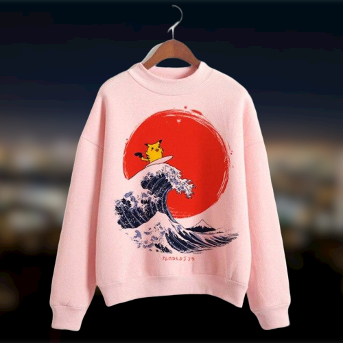 Pikachu Surf Vague Japonaise XL