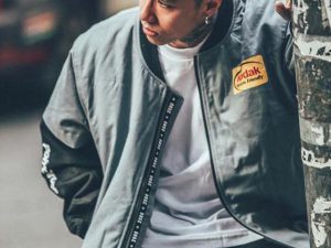 Veste Japonaise Kodak vintage Gris L